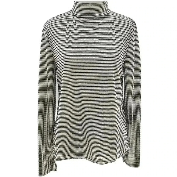 Nine W womens tops size S long sleeved stripe turtleneck vintage 90s y2k